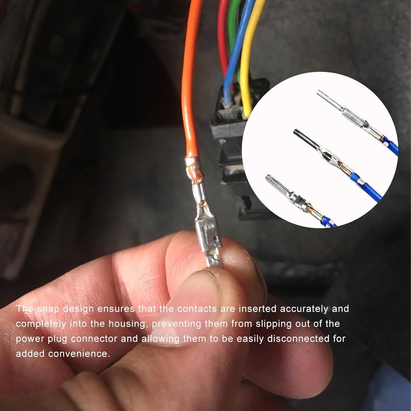 NYTKL 290PCS Car Electrical Wire Terminal Pins Connector, 1/1.5/1.8/2.2/2.8/3.5mm Electric Connector Terminal Pin, 21Type Non-Insulated Plug Removal Male & Female Crimped Pins - Image 4